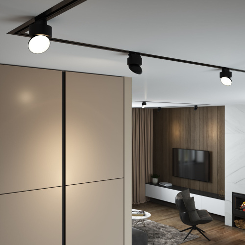 Трековый светильник для однофазного шинопровода Smooth чёрный матовый 10 Вт 4200K 85515/01 фото 2