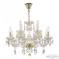 Люстра хрустальная 117/8+4/195 G Bohemia Ivele Crystal (Богемия Ивеле Кристалл)