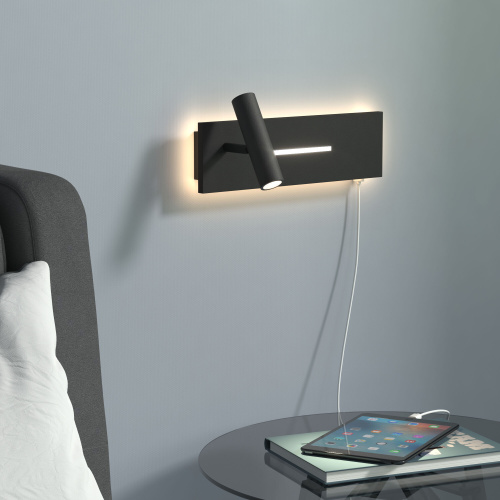 Светильник настенный светодиодный Tuo LED MRL LED 1117 черный фото 8