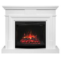 Каминокомплект MARCO/СМАРТ Белый с очагом Электроочаг EVRIKA 25.5