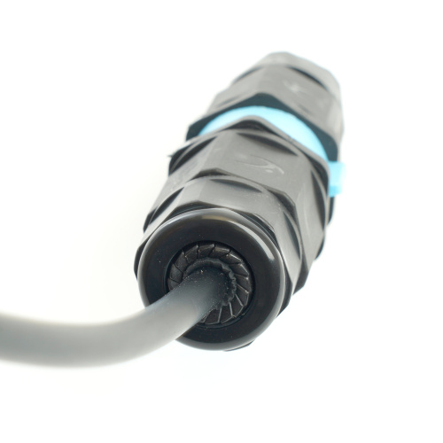 Соединитель-коннектор LD540  разъемный с замком 3-контактный, с пружинным контактом IP68, черный фото 9