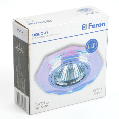 Светильник встраиваемый Feron DL8020-2 потолочный MR16 G5.3 мультиколор-перламутр фото 8