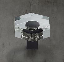 Ручка-кнопка Lambeth Crystal Hex. d.3.8 Bronze