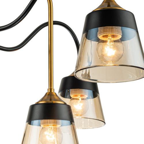 Светильник на штанге Escada 1147/8P E27*40W Black/Brass фото 3