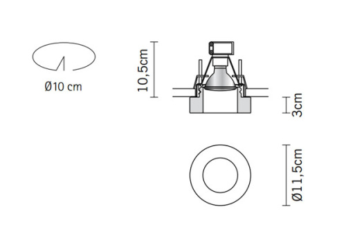 Встраиваемый светильник D27F1535 фото 3