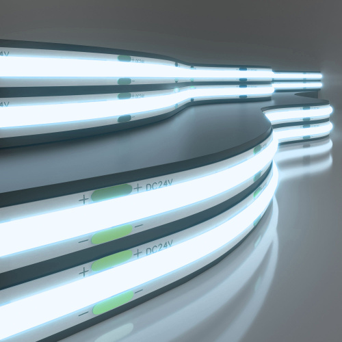 Светодиодная лента 24 В 11 Вт/м 352 Led/м COB IP20, холодный белый 6500K, 5 м Лента светодиодная 24V 11W 352Led COB IP20 холодный белый, 5м