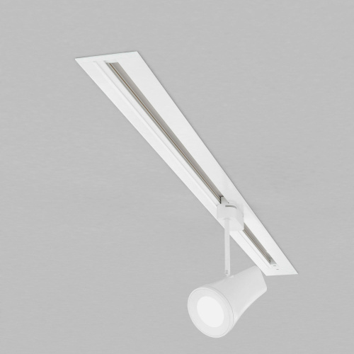 Встраиваемый однофазный шинопровод 1 метр белый (с вводом питания и заглушкой) 85082/00 фото 3