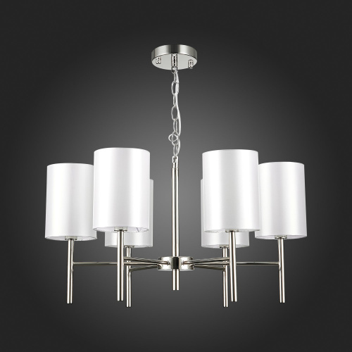 SLE107303-06 Светильник подвесной Никель/Белый E14 6*40W NOIA фото 6