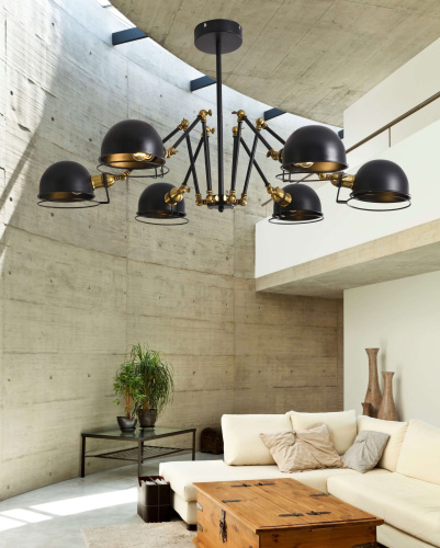 Подвесной светильник Lumina Deco Valmonti LDP D015-6 BK фото 2