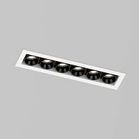 DK2514-WB Встраиваемый светильник SPACE со светодиодом L126mm 220V 10W 38° 4000К IP20 белый/черный алюминий