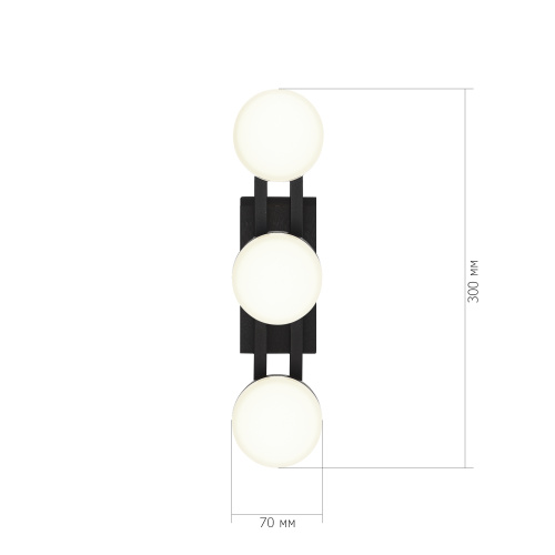 SL6610.401.03 Светильник настенный ST-Luce черный/белый LED 1*6W 4000K MONRO фото 2