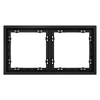 Рамка пластиковая Voltum S70 на 2 поста, (черный матовый) VLS100208