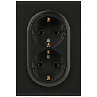 Розетка ЭРА Arktik 16-2104-05 двойная с заземлением 2X2P+E Schuko 16А-250В антрацит Б0070448