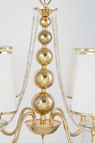 Хрустальная подвесная люстра Lumina Deco Fabione LDP 1200-4 F.GD фото 8