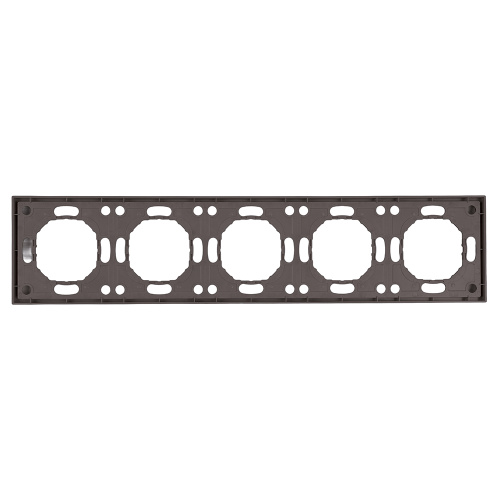 Рамка STEKKER, PFR00-5005-09 5-местная, серия Эмили, антрацит, soft touch фото 4