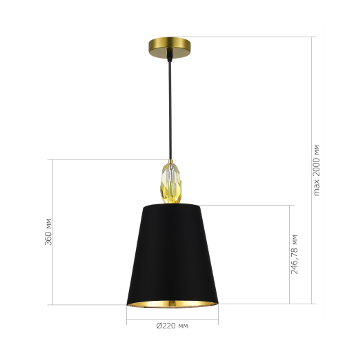 SL1759.303.01 Подвес ST-Luce Латунь/Черный E27 1*40W LINGOTTI фото 2