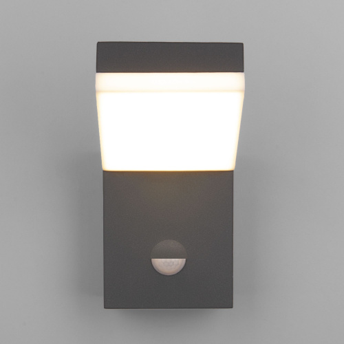 Уличный настенный светодиодный светильник Sensor IP54 с датчиком движения 1541 TECHNO LED серый фото 4