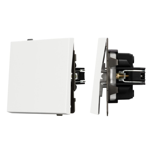 Механизм выключателя одноклавишный проходной SWT-TENDO-MKP1-SFPL-WH (230V, 10A) Arlight 054582