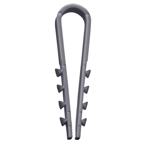 Дюбель-хомут для круглого кабеля (19-25мм), STEKKER DCL00-19-25, полипропилен, белый (100шт.) фото 2