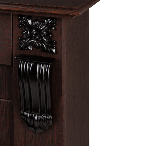 Электрокамин RealFlame Dominica DN орех с очагом Majestic Lux Black фото 6