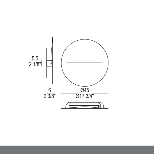 Настенный/Потолочный светильник RISE 45 P фото 3