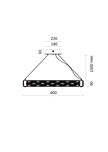 Люстра подвесная Festo Chrome FL1052-10P фото 2