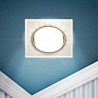 Светильник встраиваемый cо светодиодной подсветкой ЭРА DK LD50 CH/SHSL под лампу GX53 хром/серебро Б0057471