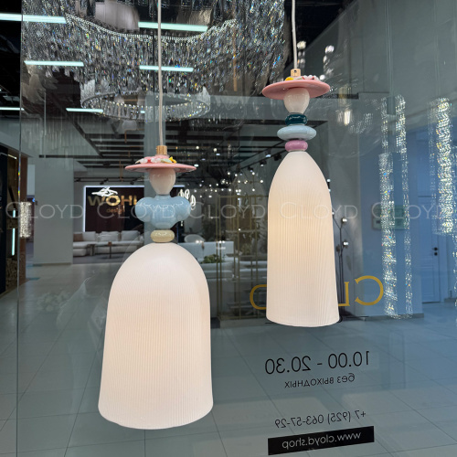 Подвесной светильник Cloyd LOTTIE-E P1 / Ø10 см - керамика - золото (арт.11893) фото 2