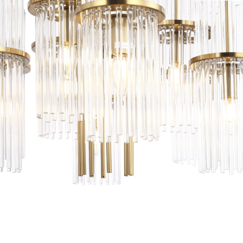 SL6145.303.09 Светильник подвесной ST-Luce латунь/прозрачный E14 9*40W TASSE фото 3