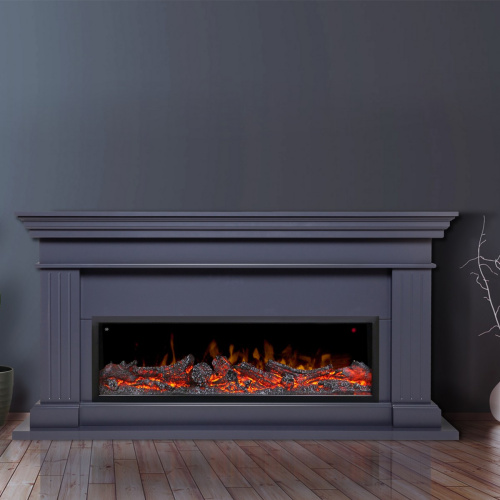 Каминокомплект ONTARIO/ЛЕОНАРДО Графит с очагом Электроочаг BEVERLY-S MULTY/БЕВЕРЛИ МУЛЬТИКОЛОР фото 3