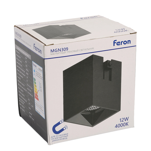 Светильник светодиодный Feron MGN309 трековый низковольтный 12W, 1080 Lm, 4000К, 35 градусов, черный фото 8