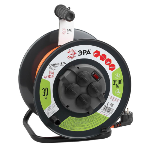 Удлинитель силовой ЭРА RMx-4es-3x1.5-30m-IP44 Б0046850 Удлинитель силовой ЭРА RMx-4es-3x1.5-30m-IP44 Б0046850