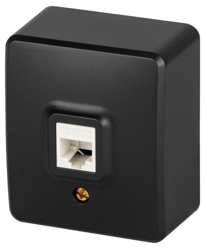 Розетка ЭРА Эксперт 11-3203-05 информационная RJ45 IP20 ОУ антрацит Б0062988