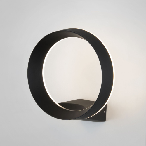 Уличный настенный светодиодный светильник Ring IP54 1710 TECHNO LED черный фото 5