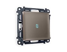 Комплект механизма 1-кл выключателя AMBRELLA VOLT с подсветкой 10000K ALFA Темная бронза матовый QUANT (AP6320, VM101, G17B) MA632020