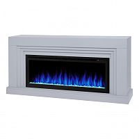 Каминокомплект STANLEY/НЕО Светло-серый с очагом Электроочаг SAPHIR/САПФИР 42