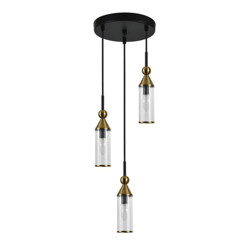 Подвесная люстра Indigo Torazzo 13037/3S Black V000532 Подвесная люстра Indigo Torazzo 13037/3S Black V000532