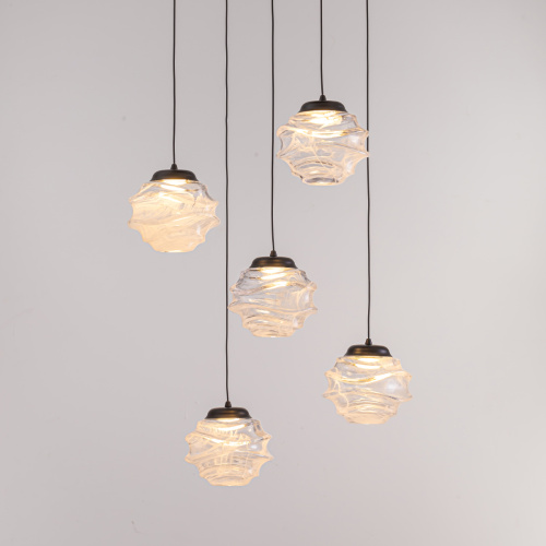 Подвесной светильник MD25030003-5A matt black/clear фото 2