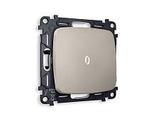 Комплект механизма 1-кл выключателя AMBRELLA VOLT с подсветкой 5600K OMEGA Серо-бежевый матовый QUANT (OP3620, VM101, G14W) MO362015
