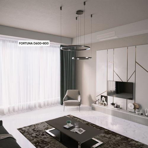 Люстра Crystal Lux FORTUNA SP123W LED BLACK фото 5