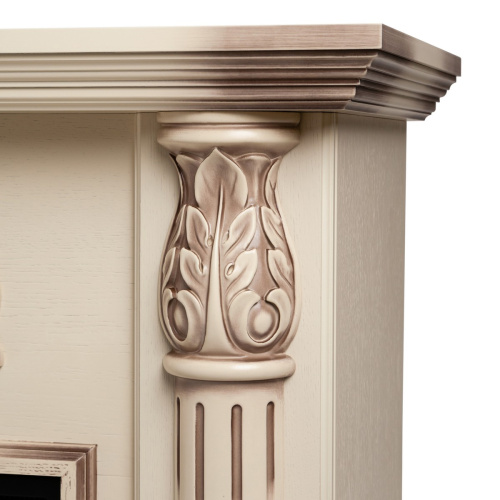 Каминокомплект SALFORD/ОЛИВА Бежевый дуб с серой патиной с очагом Электроочаг EPSILON/ЭПСИЛОН 33 фото 8