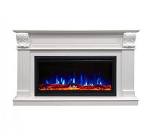 Каминокомплект ГЛОРИЯ Дуб беловежский с очагом Электроочаг SAFITA/САФИТА 36