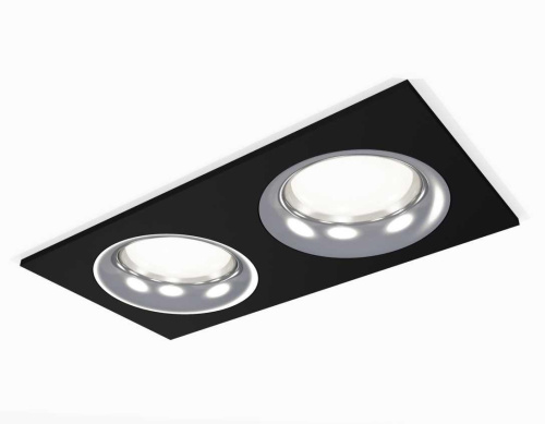Комплект встраиваемого светильника Ambrella light Techno Spot XC7636003 SBK/PCL черный песок/серебро полированное (C7636, N7012)