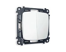 Комплект механизма 2-кл выключателя AMBRELLA VOLT OMEGA Белый матовый QUANT (OP1230, VM115) MO123010