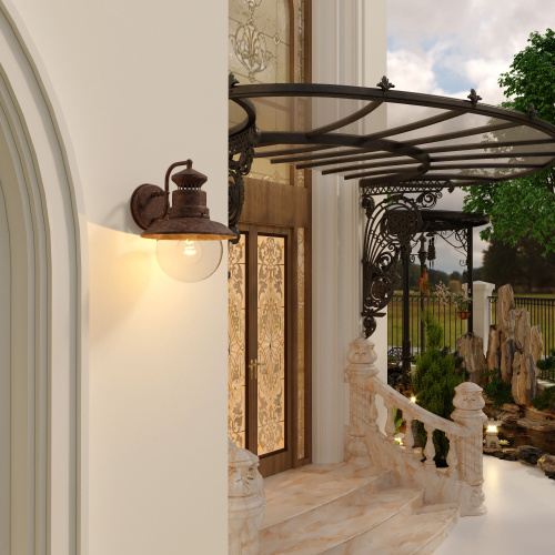 Уличный настенный светильник Talli D IP44 GL 3002D брауни фото 4