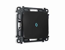 Комплект механизма 1-кл выключателя AMBRELLA VOLT с подсветкой 10000K OMEGA Черный матовый QUANT (OP8020, VM101, G17B) MO802020