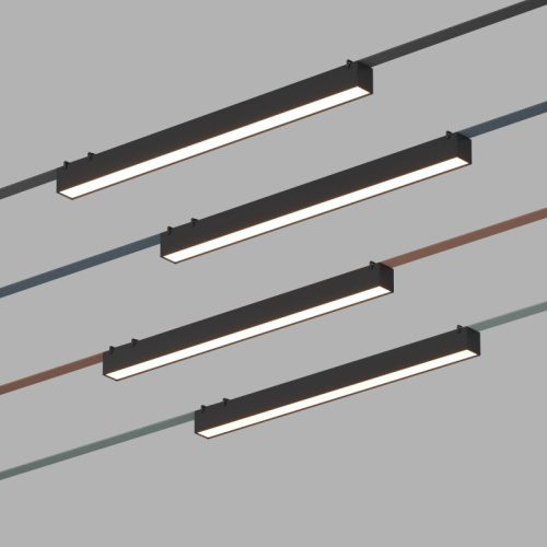 DK5676-BK Cветильник для трека-ремня Belty Smart, серия Linear, со светодиодом, L642*W40*H45мм, 48V DC, 24W, RA90, 120°, 2700-6500K, IP20, черный, алюминий фото 4