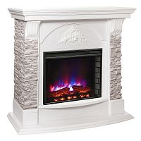 Каминокомплект ATHENA/АТЛАНТА GR Белый дуб с очагом Электроочаг RICH/РИЧ 25.5