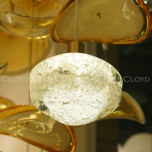 Подвесной светильник Cloyd VOCAL P1 / латунь - прозрачн. стекло (арт.11345) фото 3