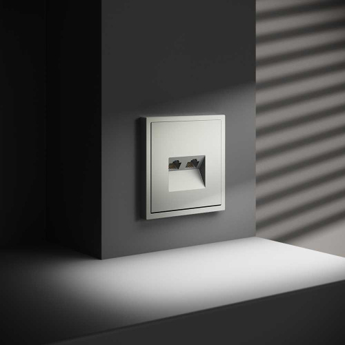 Розетка компьютерная встраиваемая Voltum S70 двойная RJ45+RJ45 кат.6, (сталь) VLS060205 фото 2